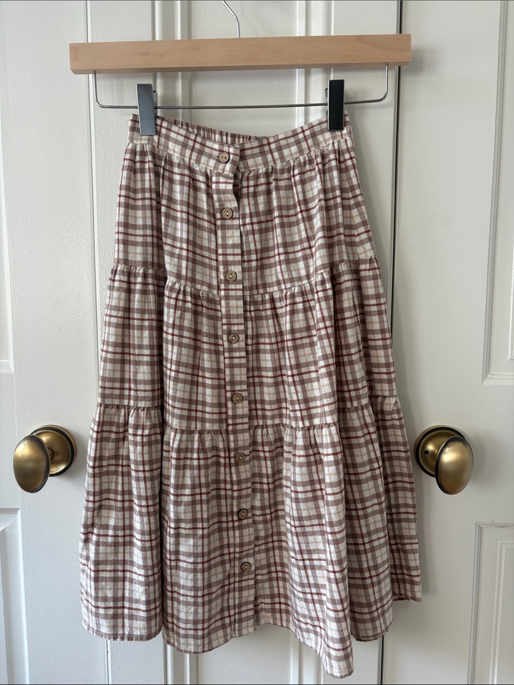 Rylee + Cru plaid skirt